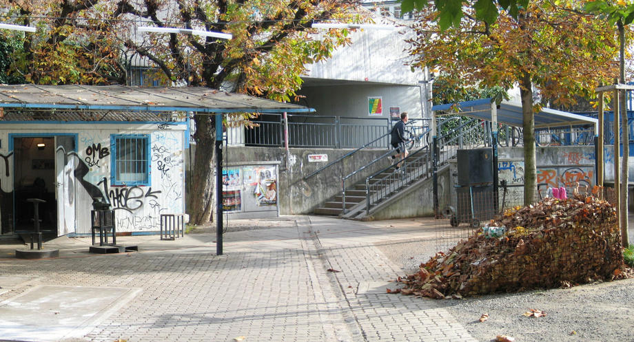 der ehemalige Treppenaufgang zum Drahtschmidli-Steg