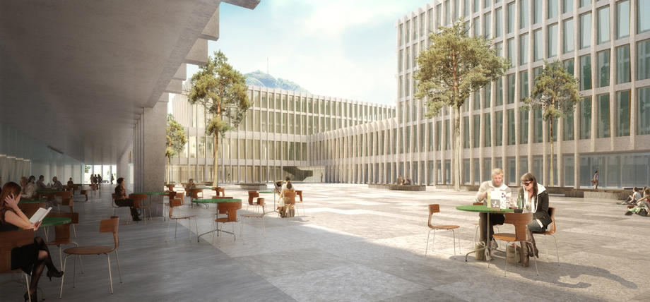 Visualisierung Innenhof Cafeteria